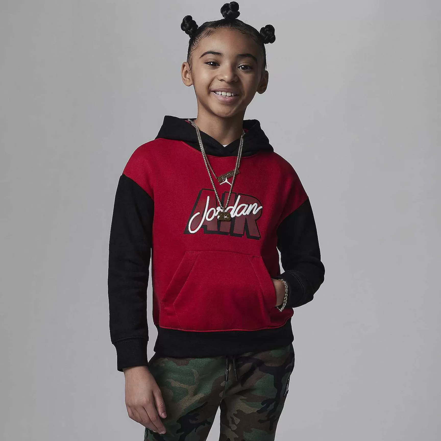 Dzieci Nike Jordania | Bluza Z Kapturem Jordan Blocked Air-Ress